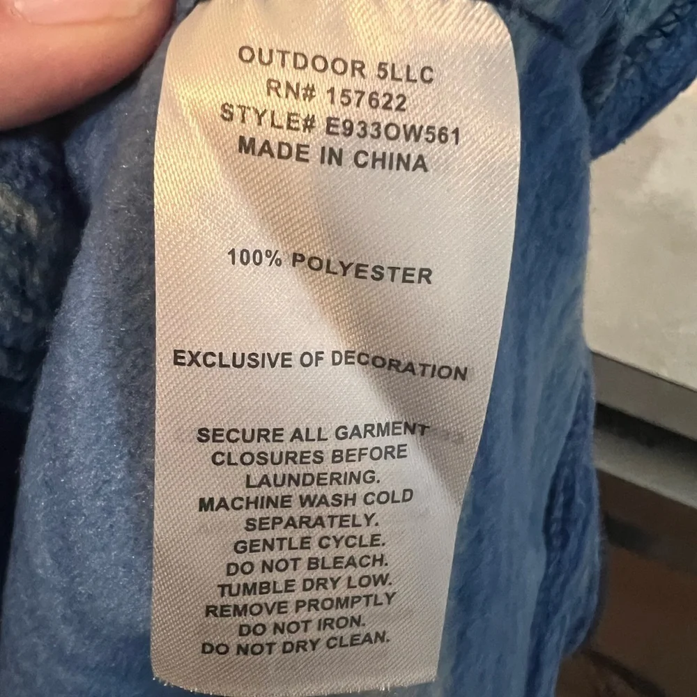 Eddie Bauer Boys 3 in 1 Blue Jacket Coat Fleece Removeable Lined Large 14/16